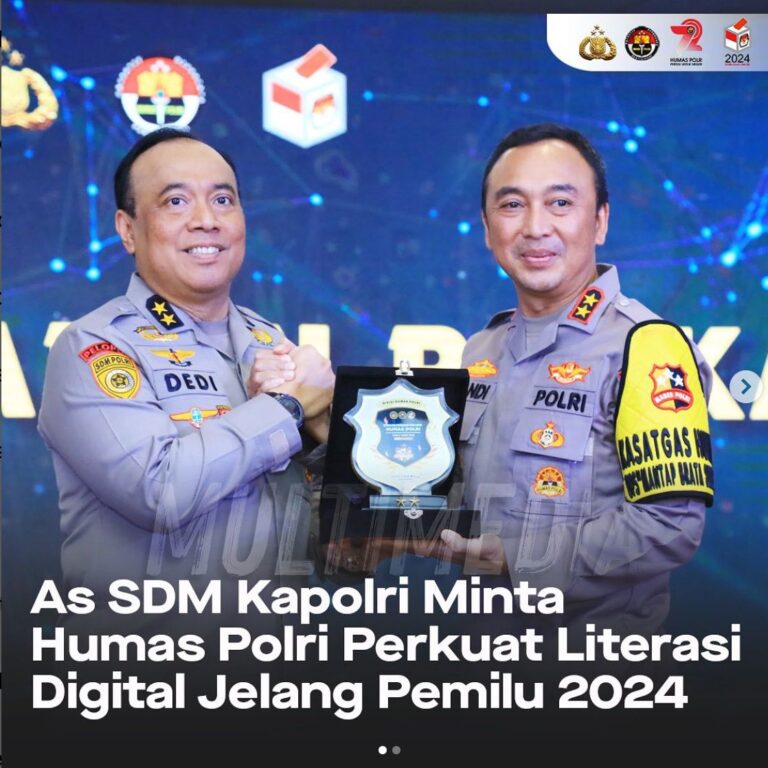 As SDM Kapolri Minta Humas Polri Perkuat Literasi Digital Jelang Pemilu 2024