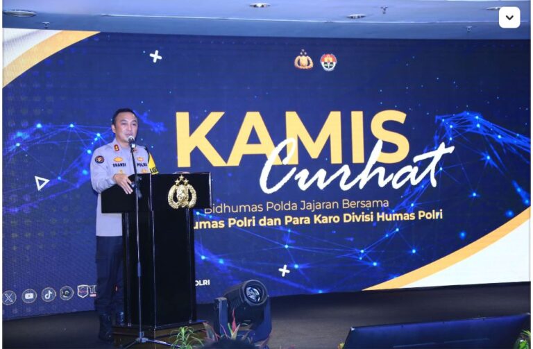 Kadiv Humas Polri Silaturrohmi dan Mencari Solusi Bersama Dengan Program Kamis Curhat